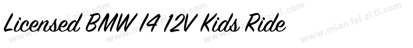 Licensed BMW I4 12V Kids Ride on C字体转换